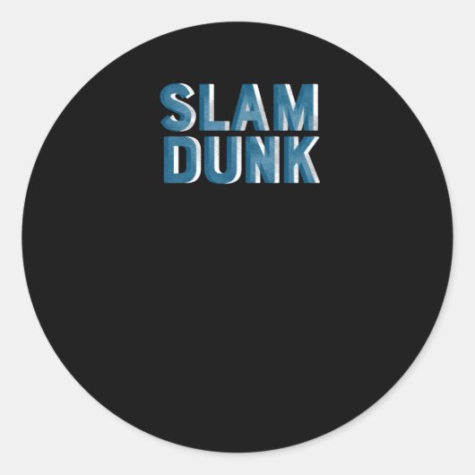 Slam Dunk Grafik  Runder Aufkleber (Vorderseite)
