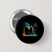 Slam Dunk Hoop Basketball Halloween Men Boys Fans Button (Vorne & Hinten)