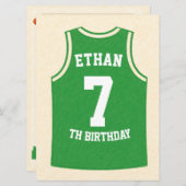 Slam Dunk Kids Basketball Birthday Invitation  (Vorne/Hinten)