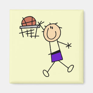 Slam Dunk Lila Basketball T-Shirts und Geschenke Magnet