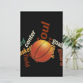 Slam Dunk of Vocabulary: Basketball Spiel der Cham Briefpapier (Stehend Vorderseite)