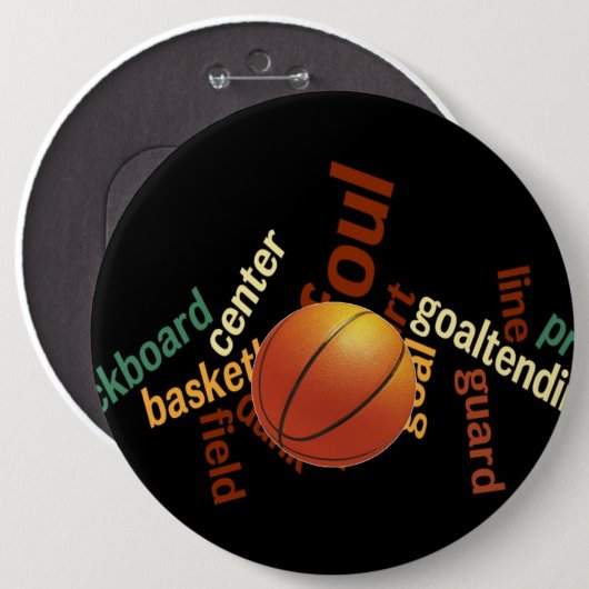 Slam Dunk of Vocabulary: Basketball Spiel der Cham Button (Vorne & Hinten)