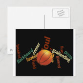 Slam Dunk of Vocabulary: Basketball Spiel der Cham Postkarte (Vorne/Hinten)
