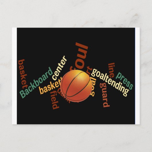 Slam Dunk of Vocabulary: Basketball Spiel der Cham Postkarte (Vorderseite)