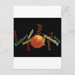Slam Dunk of Vocabulary: Basketball Spiel der Cham Postkarte