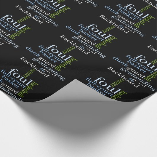 Slam Dunk of Words: Basketballspiel der Champions Geschenkpapier (Ecke)