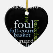 Slam Dunk of Words: Basketballspiel der Champions Keramik Ornament (Vorne)