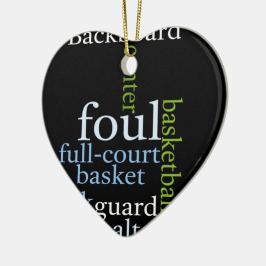 Slam Dunk of Words: Basketballspiel der Champions Keramik Ornament (Links)