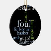 Slam Dunk of Words: Basketballspiel der Champions Keramik Ornament (Rechts)