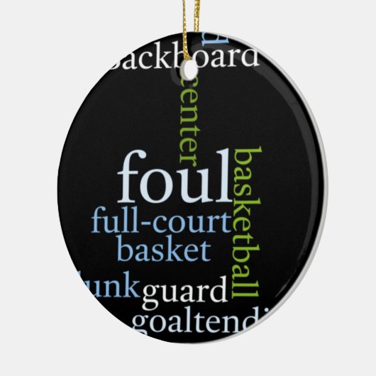 Slam Dunk of Words: Basketballspiel der Champions Keramik Ornament (Links)