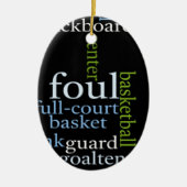 Slam Dunk of Words: Basketballspiel der Champions Keramikornament (Vorne)