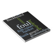 Slam Dunk of Words: Basketballspiel der Champions Notizblock (angewinkelt)