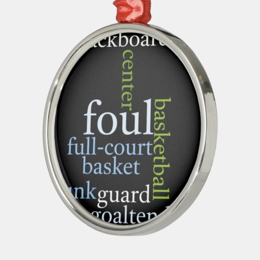Slam Dunk of Words: Basketballspiel der Champions Ornament Aus Metall (Links)