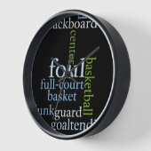 Slam Dunk of Words: Basketballspiel der Champions Wanduhr (Winkel)