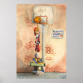 Slam Dunk on Basketball Hoop by Jay Throckmorton Poster (Vorne)