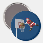 Slam Dunk Santa Claus Magnet (Vorderseite/Rückseite)