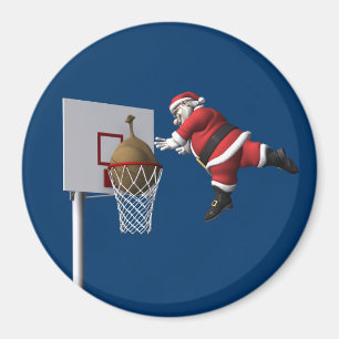 Slam Dunk Santa Claus Magnet