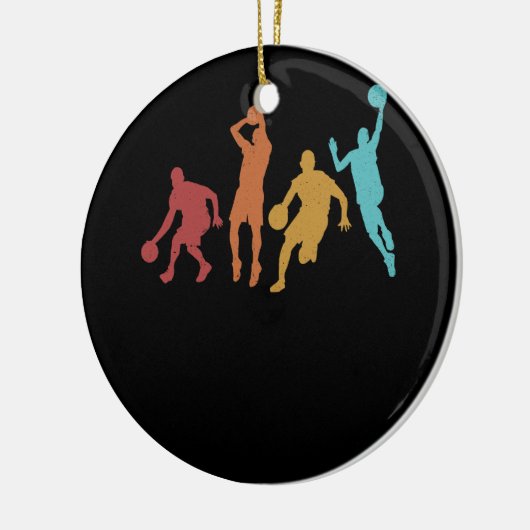 Slam Dunk Silhouette Basketball Spieler Dunkelheit Keramik Ornament (Links)