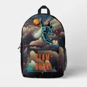 Slam Dunk Space Basketball Backpack Bedruckter Rucksack (Vorderseite)