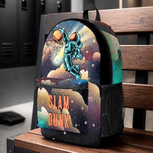 Slam Dunk Space Basketball Backpack Bedruckter Rucksack