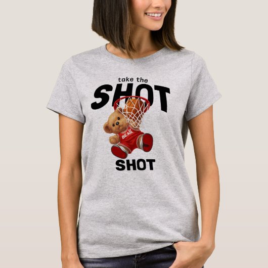 Slam Dunk Teddy Bear Basketball T-Shirt (Vorderseite)