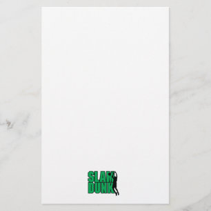 Slam dunk Text grün und schwarz Briefpapier