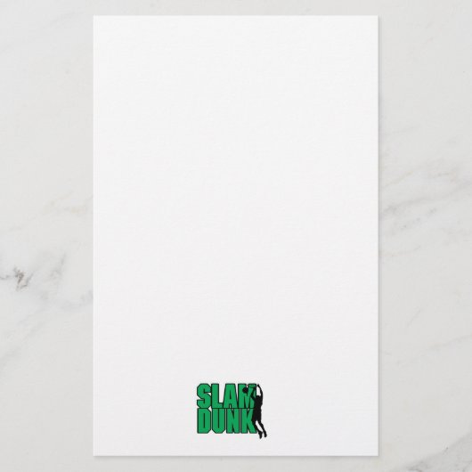 Slam dunk Text grün und schwarz Briefpapier (Vorderseite)
