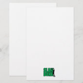 Slam dunk Text grün und schwarz Briefpapier (Vorne/Hinten)