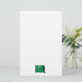 Slam dunk Text grün und schwarz Briefpapier (Stehend Vorderseite)
