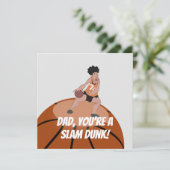 Slam Dunk Vater Basketballkarte Feiertagskarte (Stehend Vorderseite)