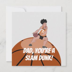 Slam Dunk Vater Basketballkarte Feiertagskarte