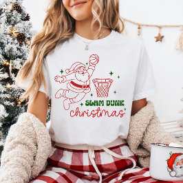 Slam Dunk Weihnachtsbasketball T-Shirt