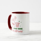 Slam Dunk Weihnachtsbasketball Tasse (Vorderseite Links)