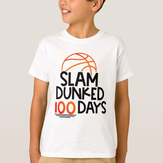 Slam Dunked 100 Tage | Basketball T-Shirt (Vorderseite)