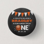 Slam Dunkelheit des Großen | Basketball 1. Geburts Button (Vorderseite)