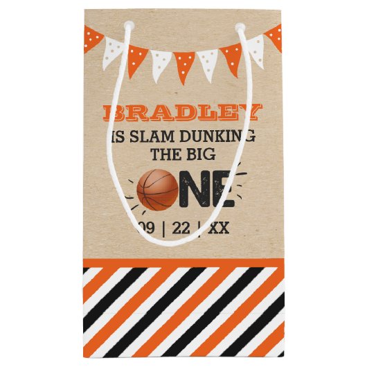Slam Dunkelheit des Großen | Basketball 1. Geburts Kleine Geschenktüte (Rückseite)