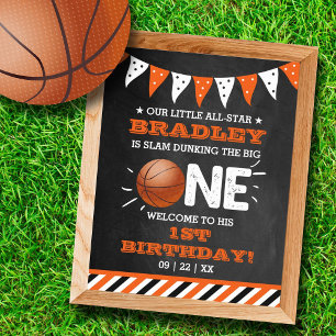 Slam Dunkelheit des Großen Basketball 1. Geburts Poster