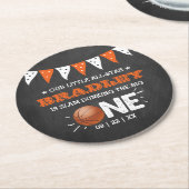 Slam Dunkelheit des Großen | Basketball 1. Geburts Runder Pappuntersetzer (Angewinkelt)