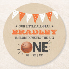 Slam Dunkelheit des Großen | Basketball 1. Geburts Runder Pappuntersetzer