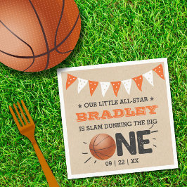 Slam Dunkelheit des Großen | Basketball 1. Geburts Serviette