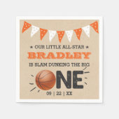 Slam Dunkelheit des Großen | Basketball 1. Geburts Serviette (Vorderseite)