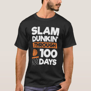 Slam Dunkin bis 100 Tage Basketball Spieler Coa T-Shirt