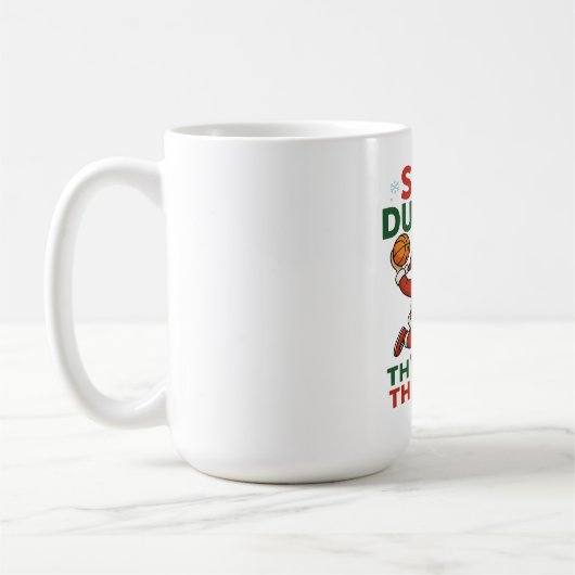 Slam Dunkin Through The Snow- Christmas Basketball Kaffeetasse (Links)