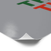 Slam Dunkin Through The Snow- Christmas Basketball Poster (Ecke)