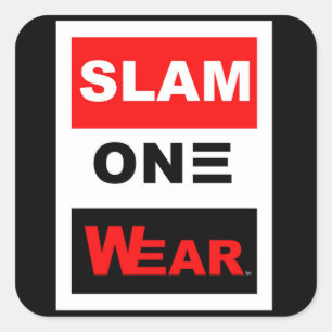 SLAM ONE WEG QUADRATISCHER AUFKLEBER