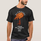 Slamdunk Basketball Feuerball Abschluss T-Shirt (Vorderseite)