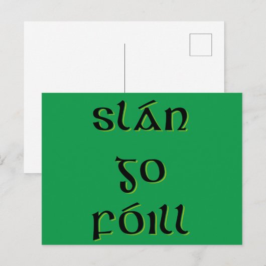 Slán Go Fóill Postkarte (Vorne/Hinten)