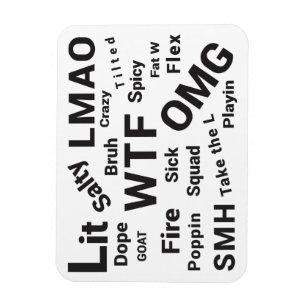 Slang-Ausdrücke und Teenager-Sprache von 2019 Magnet
