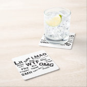 Slang Redewendungen und Teen Talk von 2019 Rechteckiger Pappuntersetzer (Vor Ort)