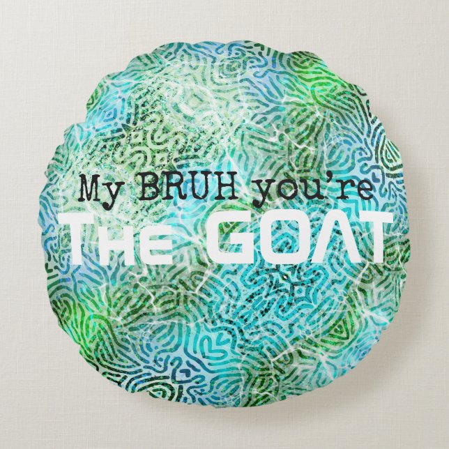 Slang-Teenagerzimmer Rundes Kissen (Vorderseite)